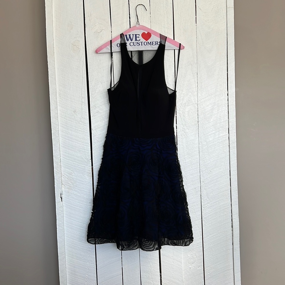 Blue and Black Dress